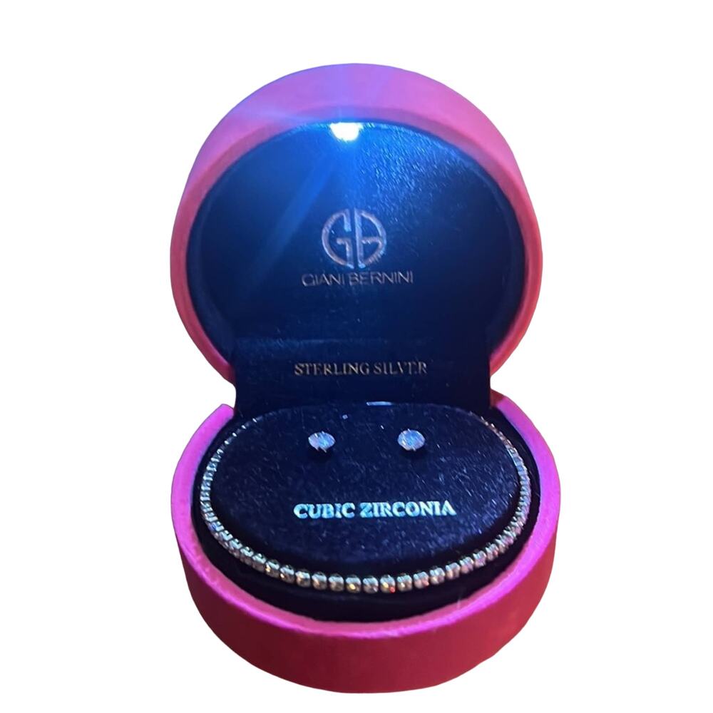 Giani Bernini 2-Pc Set Cubic Zirconia/Sterling Silver Bracelet & Stud Earrings
